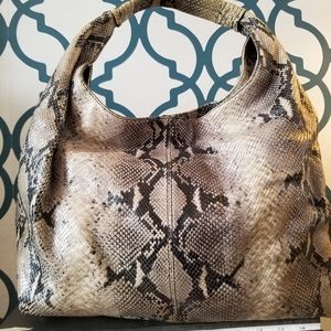 Snake print handbag